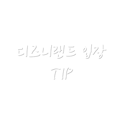디즈니랜드 입장 TIP