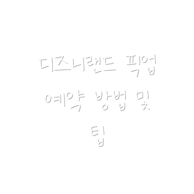 디즈니랜드 픽업 예약 방법 및 팁
