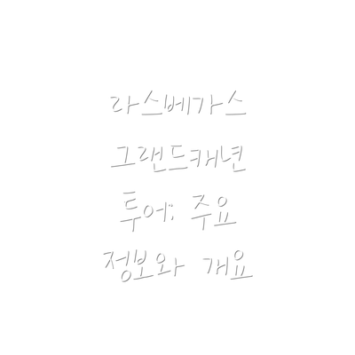 라스베가스 그랜드캐년 투어: 주요 정보와 개요