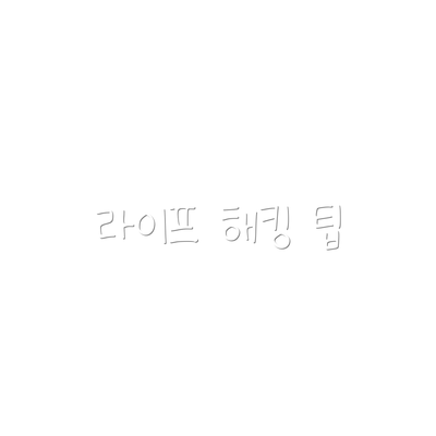 라이프 해킹 팁