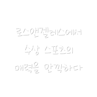 로스앤젤레스에서 수상 스포츠의 매력을 만끽하다