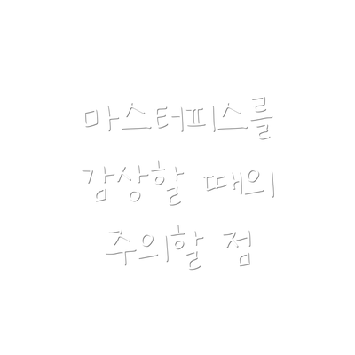 마스터피스를 감상할 때의 주의할 점