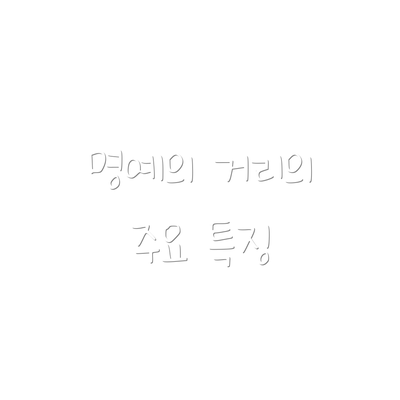 명예의 거리의 주요 특징