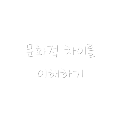 문화적 차이를 이해하기