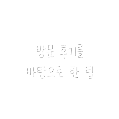 방문 후기를 바탕으로 한 팁