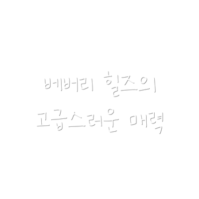 베버리 힐즈의 고급스러운 매력