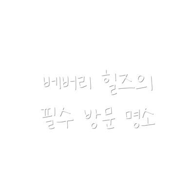 베버리 힐즈의 필수 방문 명소