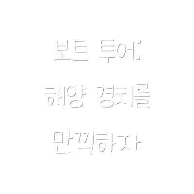 보트 투어: 해양 경치를 만끽하자