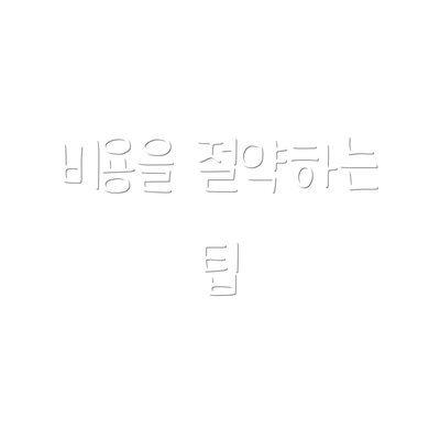 비용을 절약하는 팁