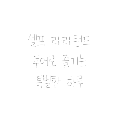 셀프 라라랜드 투어로 즐기는 특별한 하루