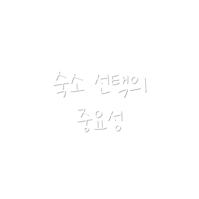 숙소 선택의 중요성
