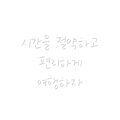 시간을 절약하고 편리하게 여행하자