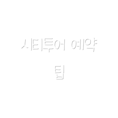 시티투어 예약 팁