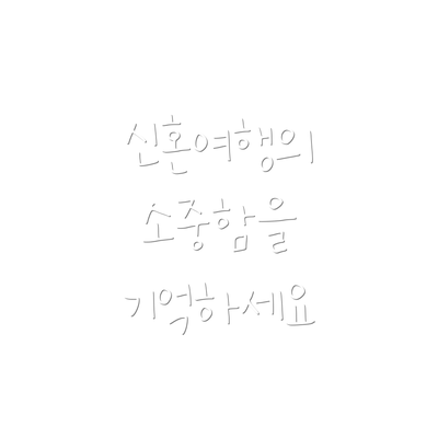신혼여행의 소중함을 기억하세요