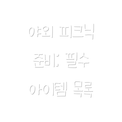 야외 피크닉 준비: 필수 아이템 목록