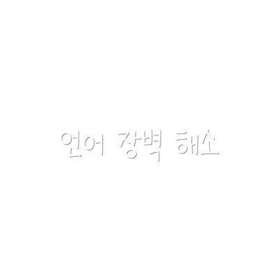 언어 장벽 해소