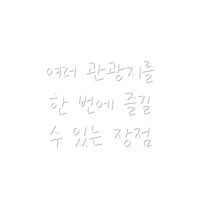 여러 관광지를 한 번에 즐길 수 있는 장점