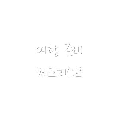 여행 준비 체크리스트