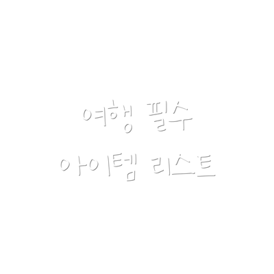 여행 필수 아이템 리스트