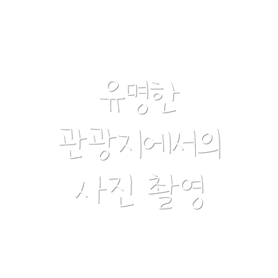 유명한 관광지에서의 사진 촬영