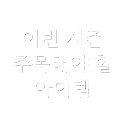 이번 시즌 주목해야 할 아이템