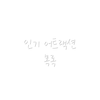 인기 어트랙션 목록