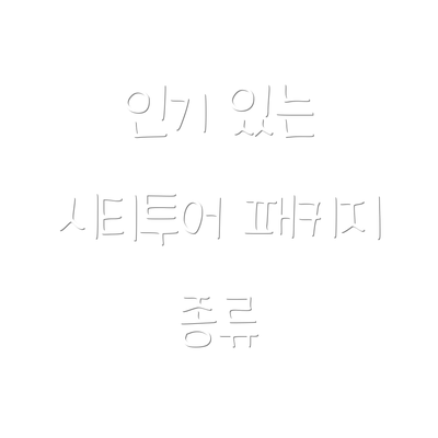 인기 있는 시티투어 패키지 종류