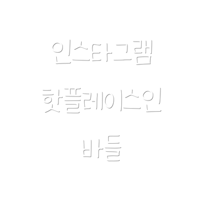 인스타그램 핫플레이스인 바들