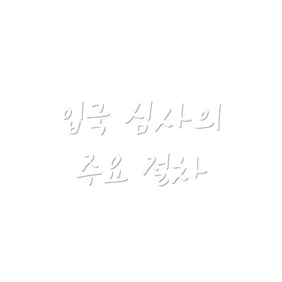 입국 심사의 주요 절차