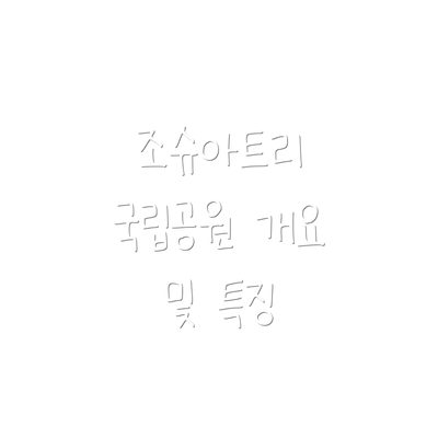 조슈아트리 국립공원 개요 및 특징
