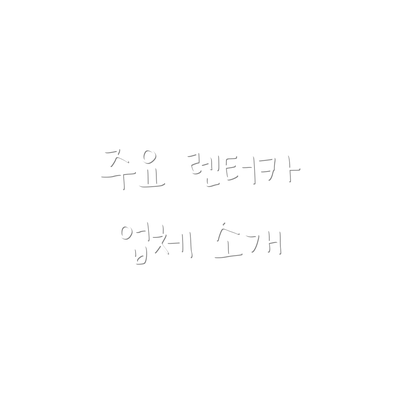 주요 렌터카 업체 소개