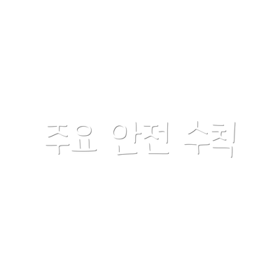주요 안전 수칙