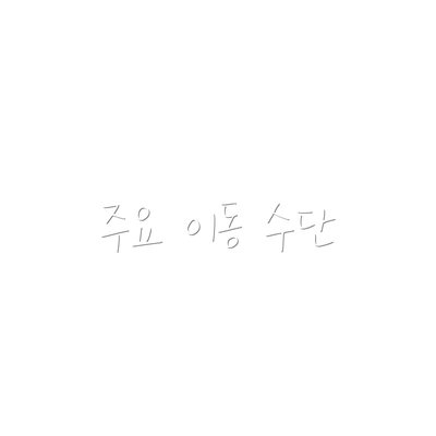 주요 이동 수단