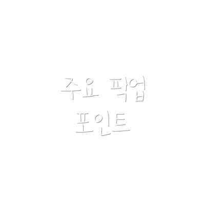주요 픽업 포인트