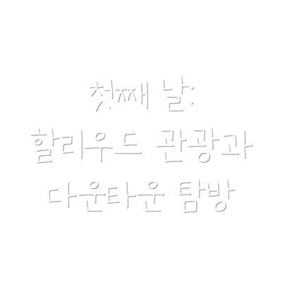 첫째 날: 할리우드 관광과 다운타운 탐방