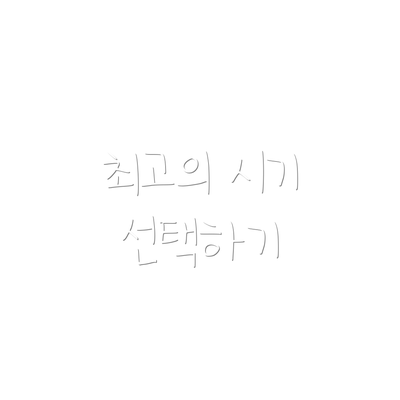 최고의 시기 선택하기