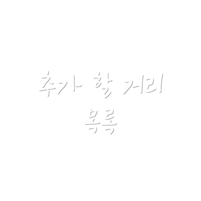 추가 할 거리 목록