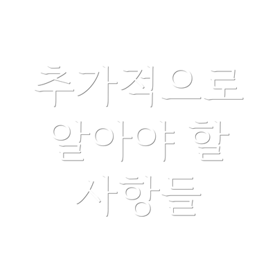 추가적으로 알아야 할 사항들
