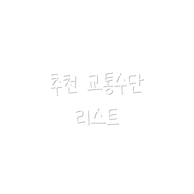 추천 교통수단 리스트