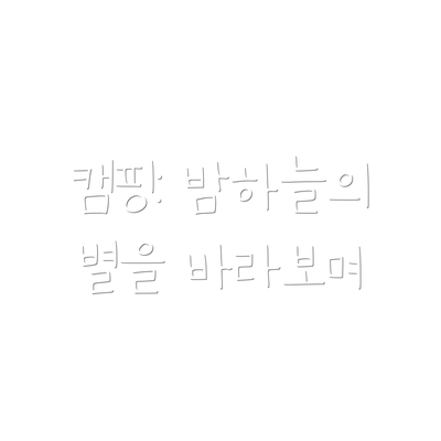 캠핑: 밤하늘의 별을 바라보며