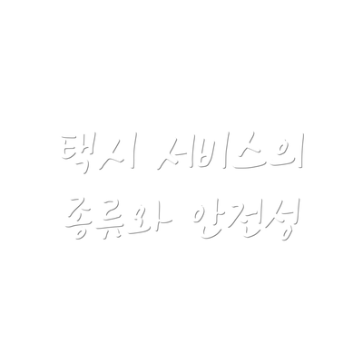 택시 서비스의 종류와 안전성