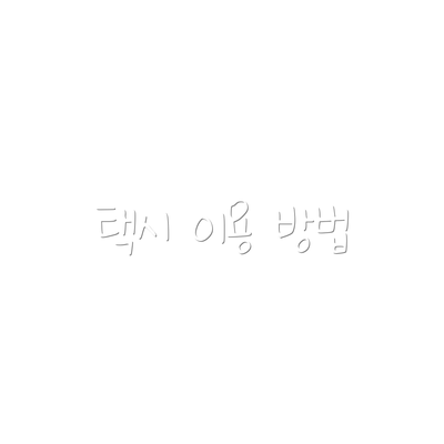 택시 이용 방법