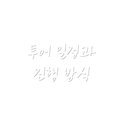 투어 일정과 진행 방식