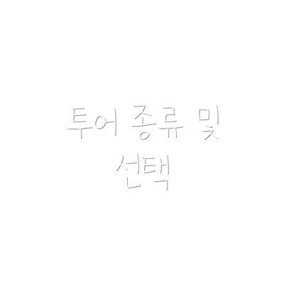 투어 종류 및 선택