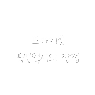 프라이빗 픽업택시의 장점