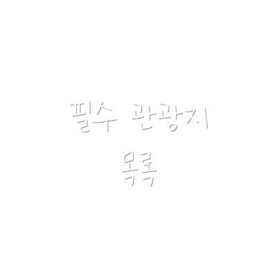 필수 관광지 목록