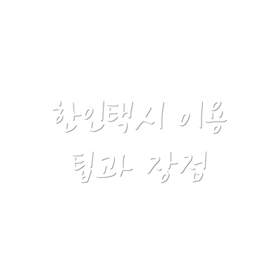 한인택시 이용 팁과 장점