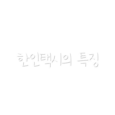 한인택시의 특징