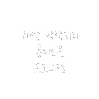 해양 박람회의 흥미로운 프로그램
