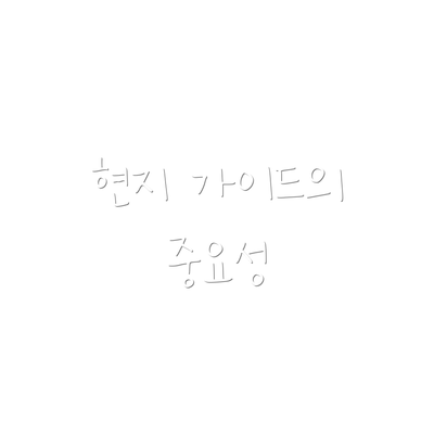 현지 가이드의 중요성